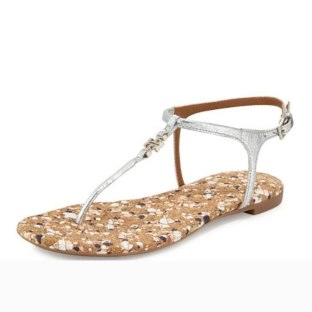 Tory‎ Burch Marion Confetti Quilted T-Strap Sandals